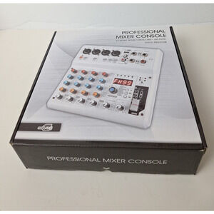 Professional Mixer Console GX-06 - 6 Channel Mixer With Sound Effects. Black